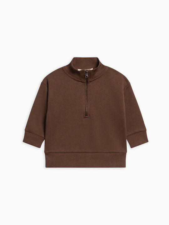 Mack Fleece Dropped Shoulder Half Zip Pullover Sweatshirt