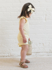 Lydia Ribbed Ruffle Shorts