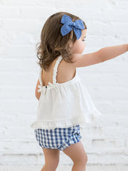 Ember Seersucker Ruffle Tank