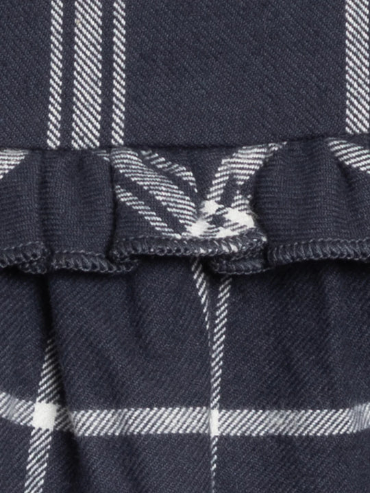 Sally Flannel Ruffle Neckline Top