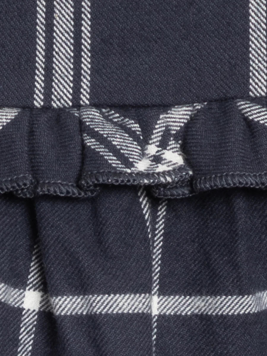 Sally Flannel Ruffle Neckline Top