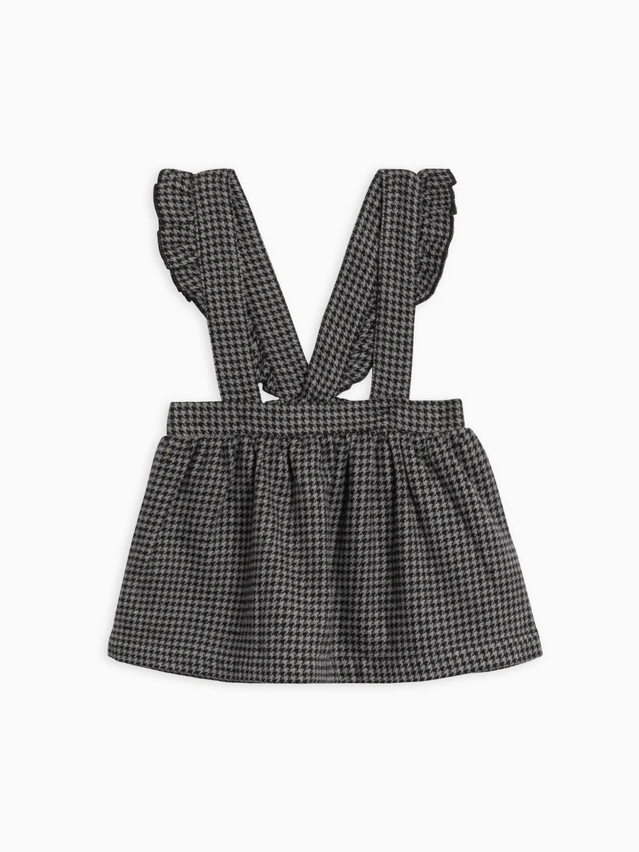 Ammie Flannel Skirt With Ruffle Suspenders