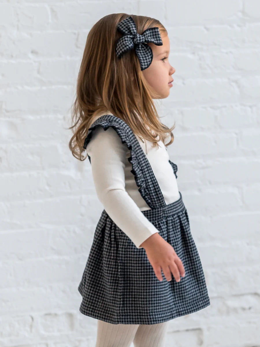 Ammie Flannel Skirt With Ruffle Suspenders