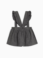Ammie Flannel Skirt With Ruffle Suspenders