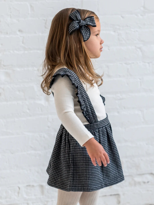 Ammie Flannel Skirt With Ruffle Suspenders